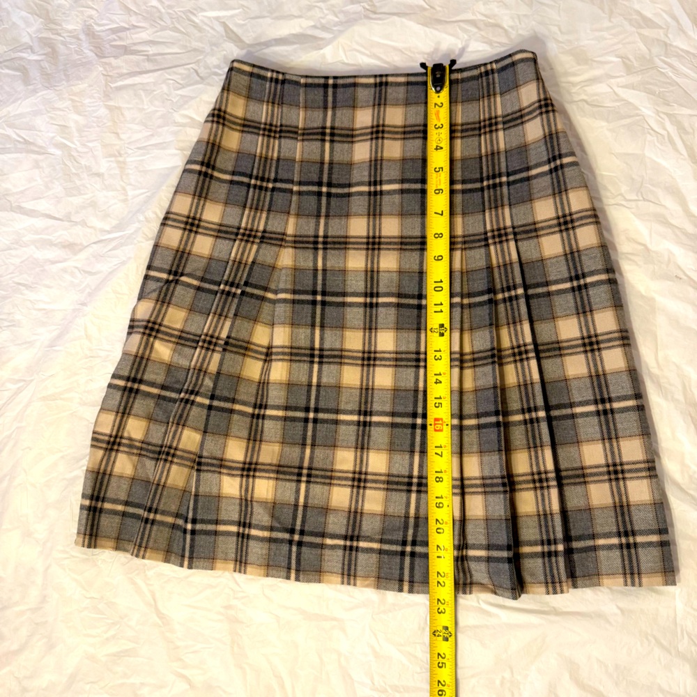 Brooks Brothers Tan Brown Knee-Length A-Line Skirt